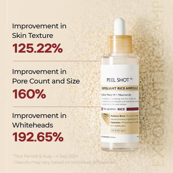 Peel Shot Glow Rice Ampoule Duo – Exfoliating, Hydrating & Brightening Serum Set