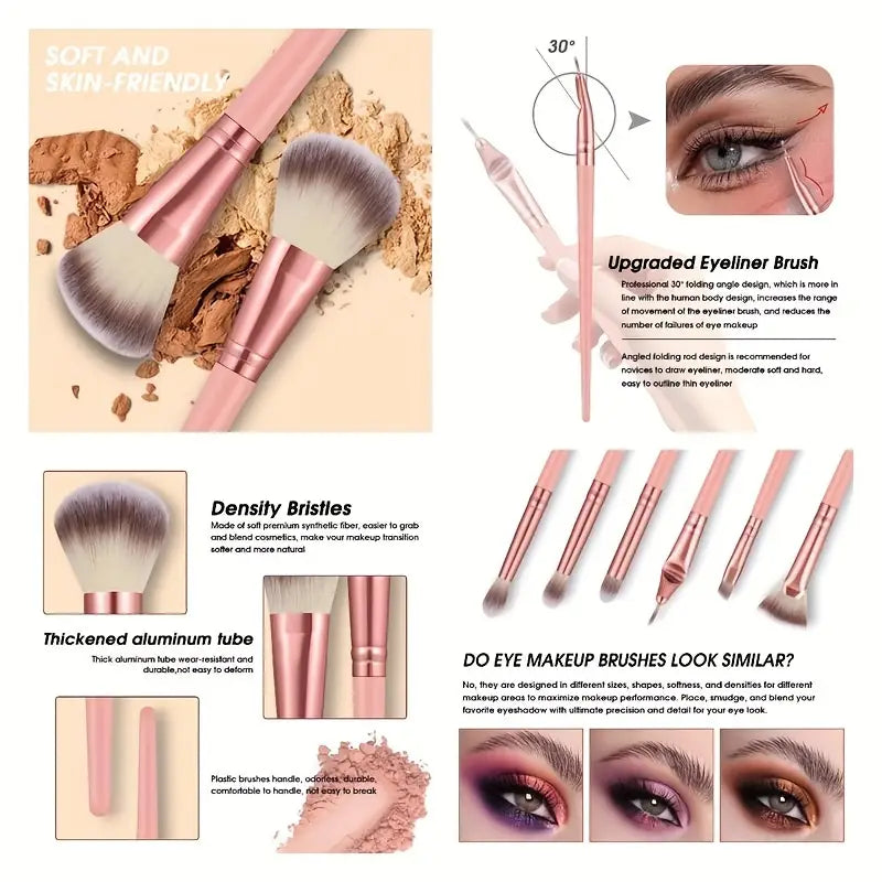 💝42 Pcs pink makeup tool set🎀One-click makeup application solves all makeup problems💄💖