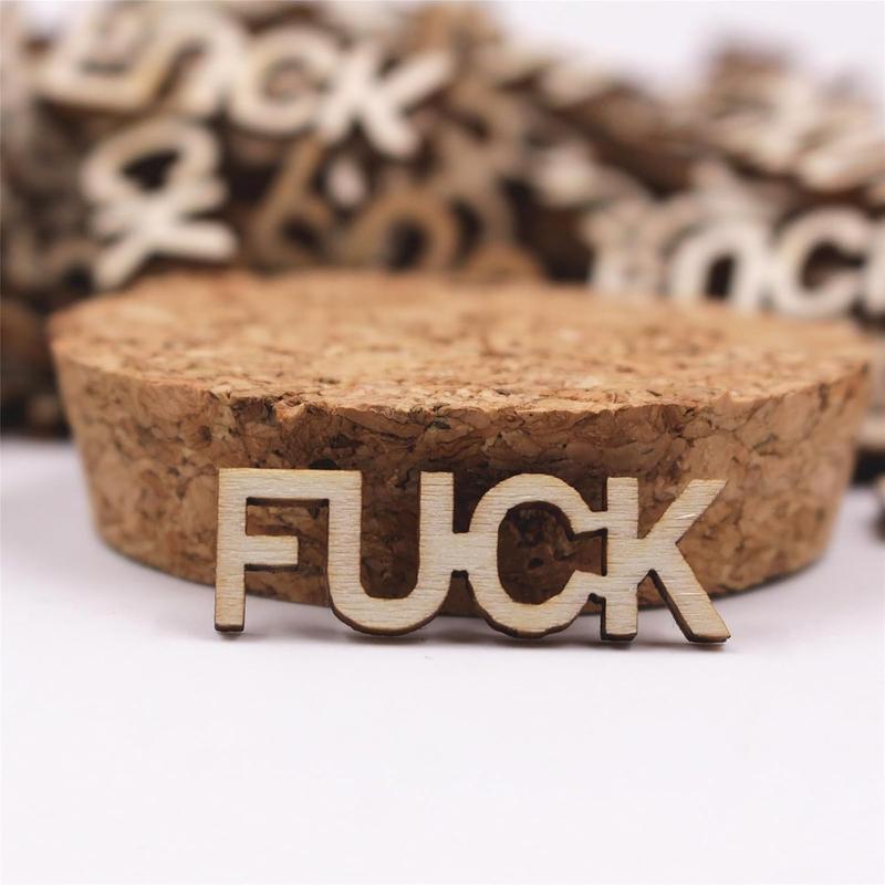 Wooden Hollow Letters Fuck Prank Gift