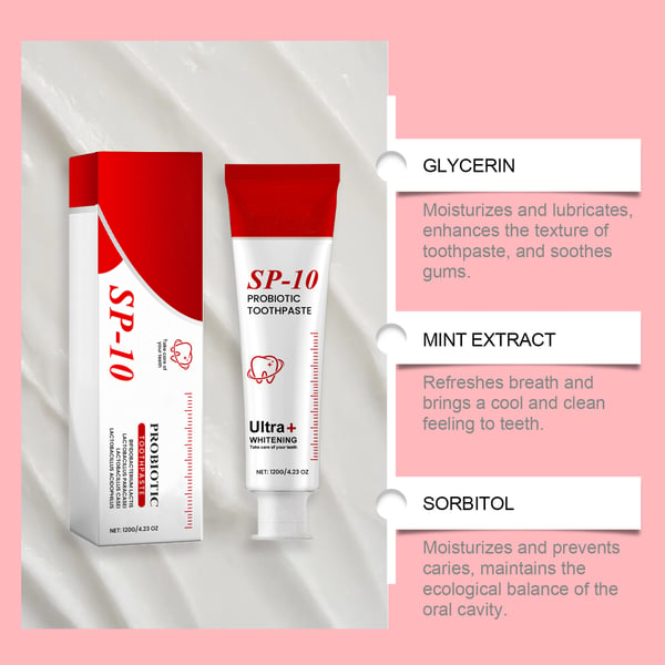 š„ Super Probiotic Toothpaste Spring Mint Burst ā Strengthens Enamel, Brightens Smile & Delivers Long-Lasting Freshness