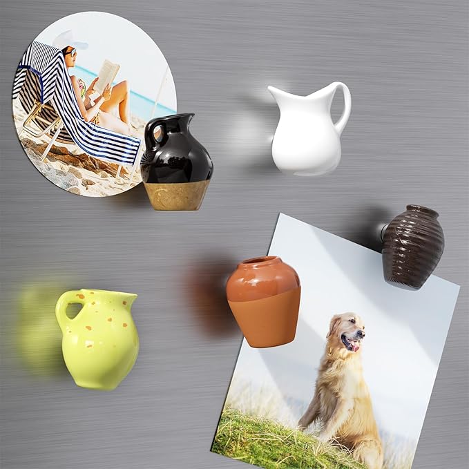 🌸Cute Plant Ceramic Vase Fridge Magnets