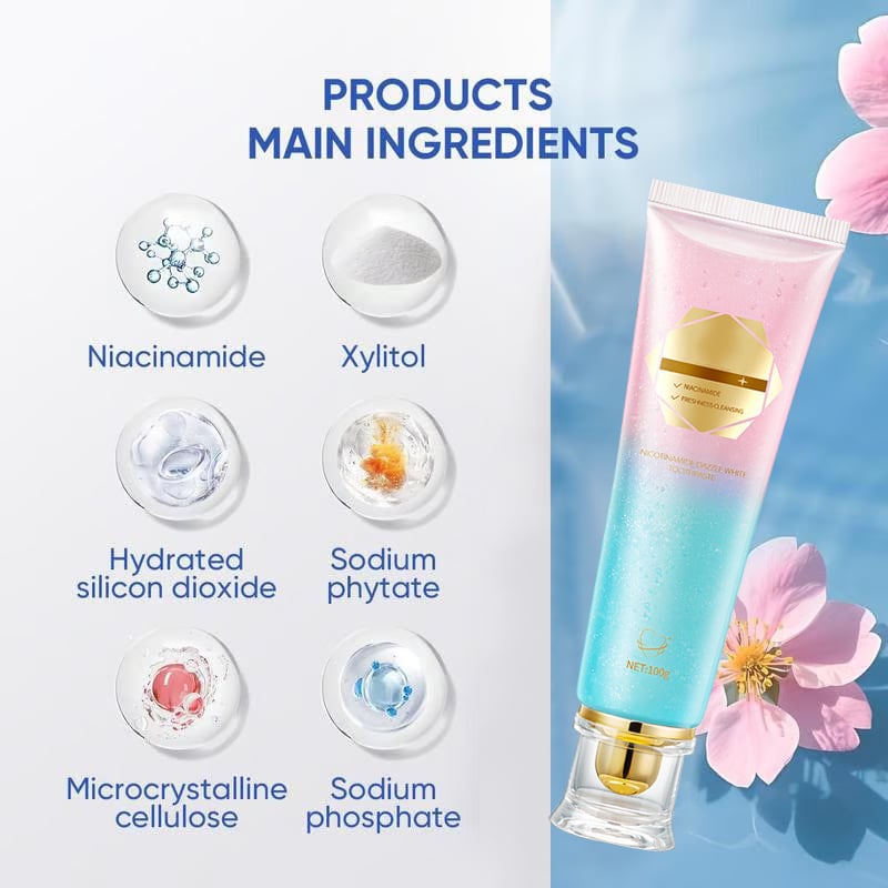 โจ ๐ฆท Niacinamide Whitening Toothpaste - For Healthier, Whiter Teeth!