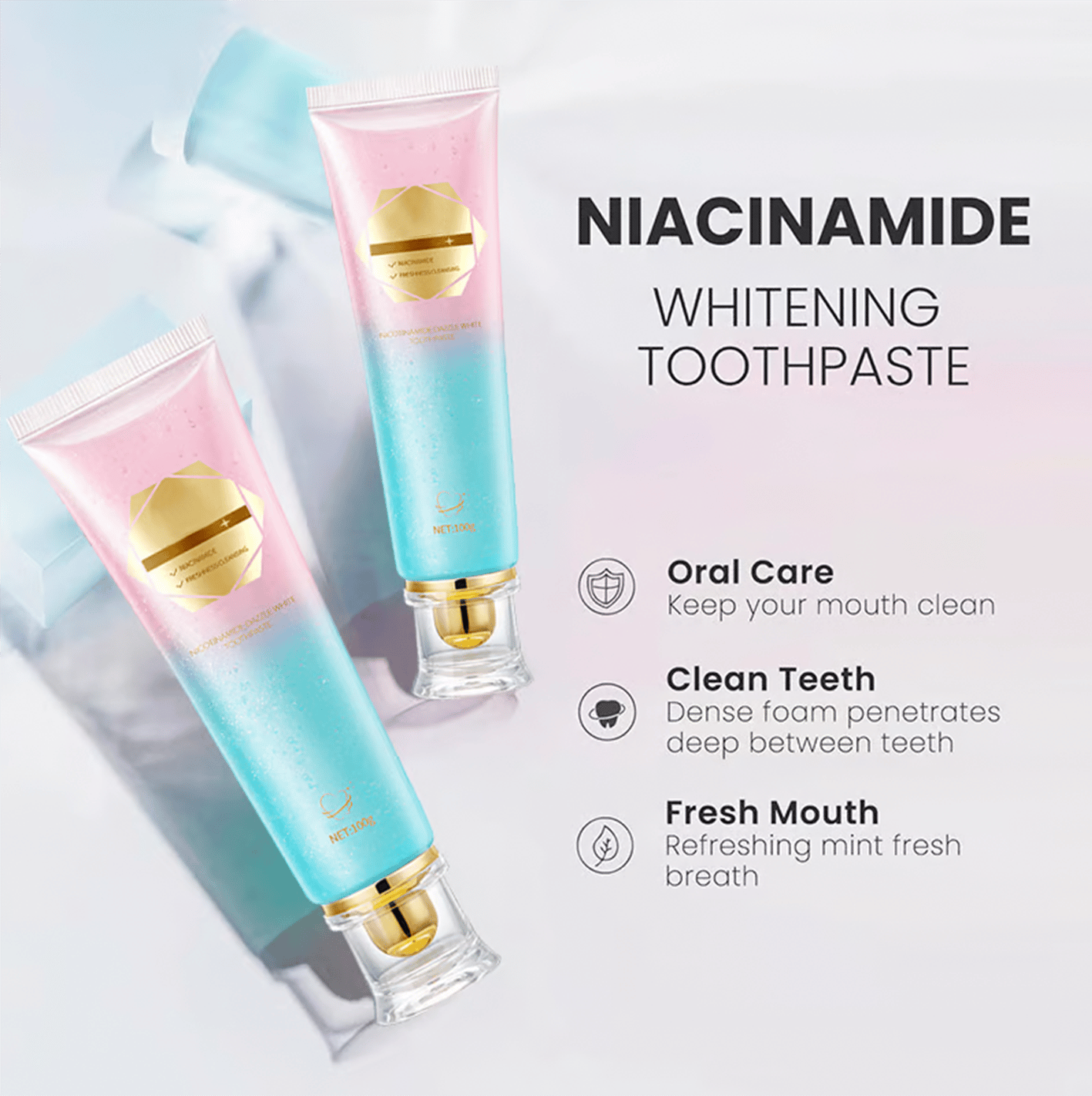 โจ ๐ฆท Niacinamide Whitening Toothpaste - For Healthier, Whiter Teeth!