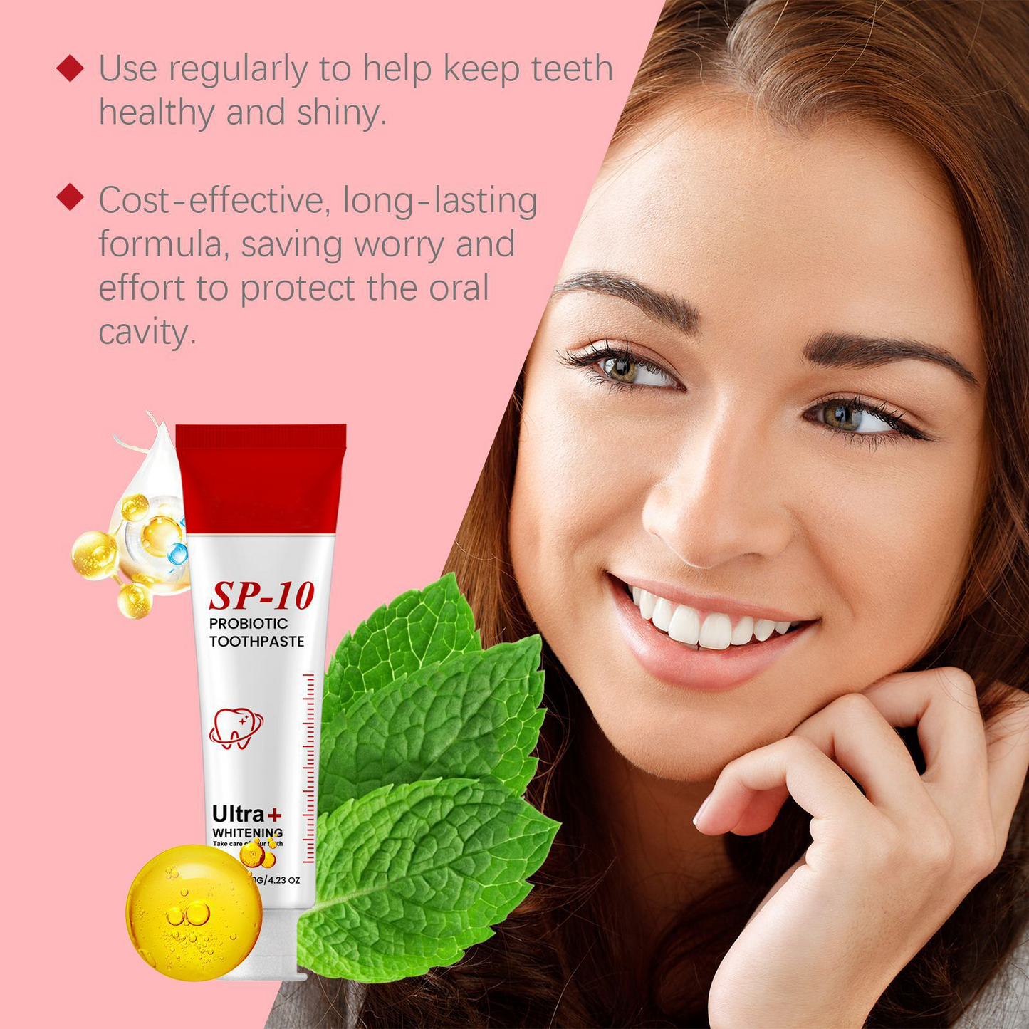 š„ Super Probiotic Toothpaste Spring Mint Burst ā Strengthens Enamel, Brightens Smile & Delivers Long-Lasting Freshness