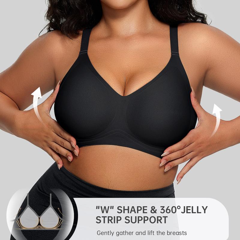 2PCS Seamless Full Cup Bra Without Wire Soft and Comfortable Convertible Bra