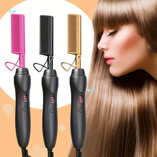 🔥Hot Comb Hair Straightener Electric Copper Comb Portable Travel - Last Day 60% OFF