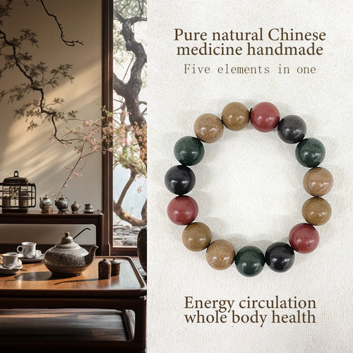 💫Pure Natural Chinese Medicine Handmade Five Elements Bracelet - Enhance Energy