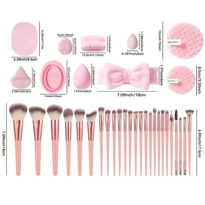 💝42 Pcs pink makeup tool set🎀One-click makeup application solves all makeup problems💄💖