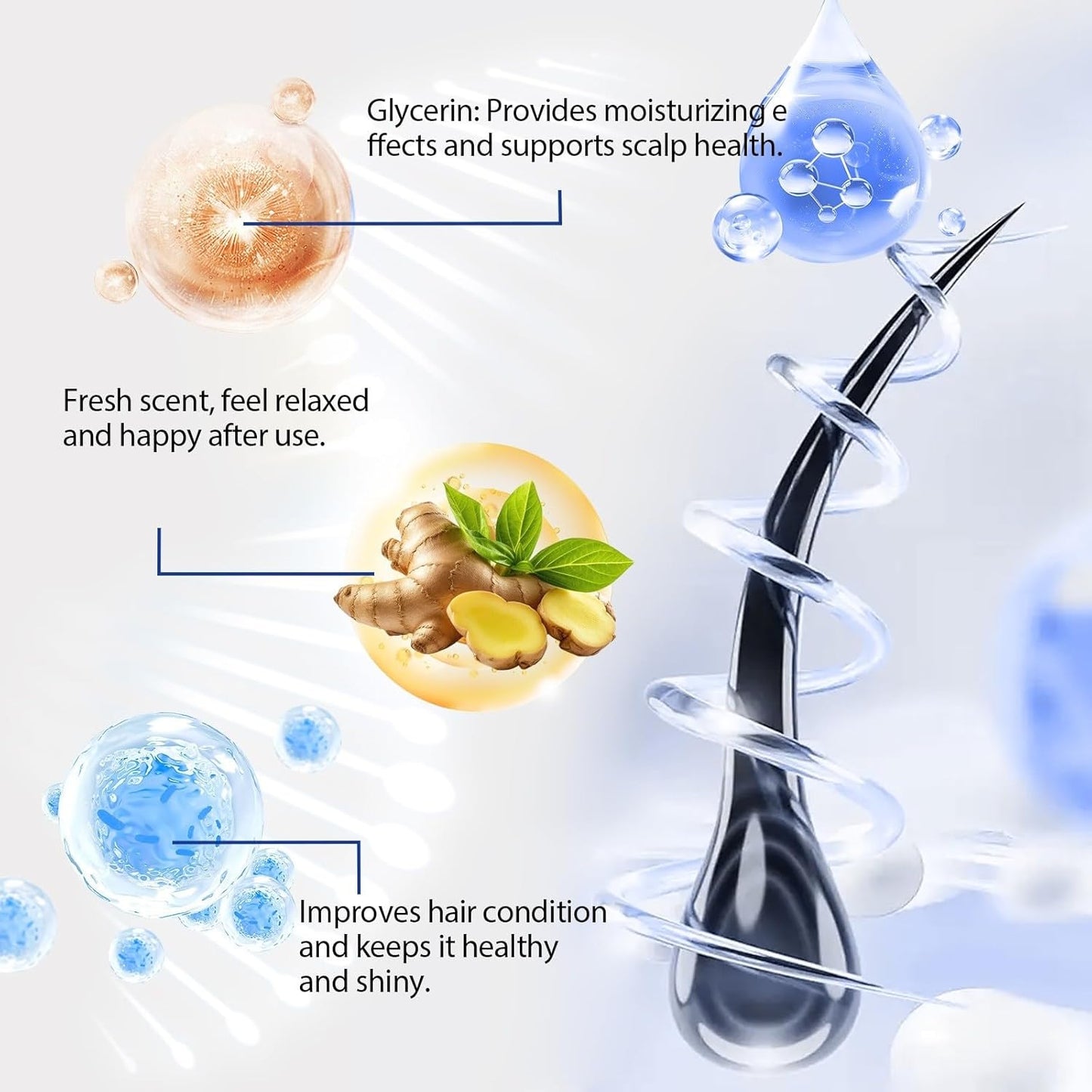 ☘️Head hair growth essence-the roller design is closer to the scalp