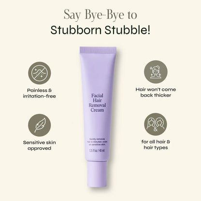 Facial Hair Removal Cream & Calming Serum