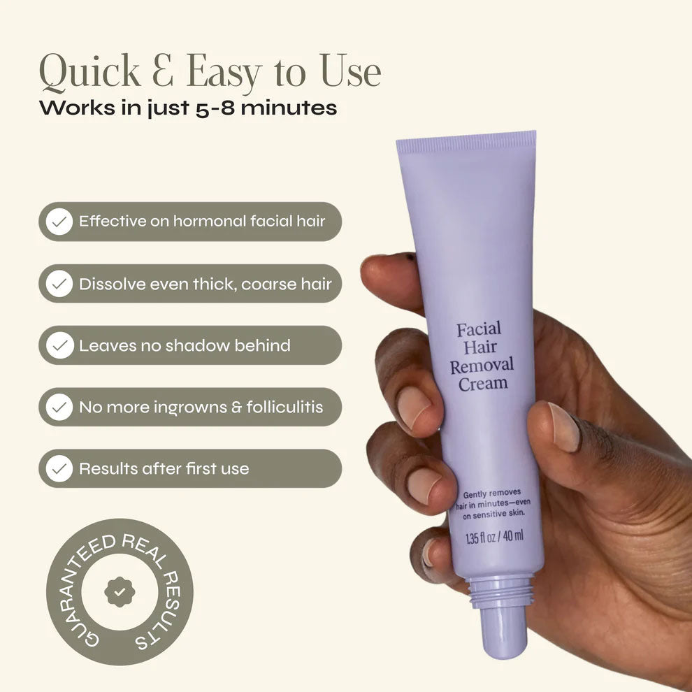 Facial Hair Removal Cream & Calming Serum