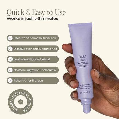 Facial Hair Removal Cream & Calming Serum