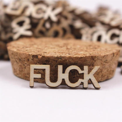 Wooden Hollow Letters Fuck Prank Gift