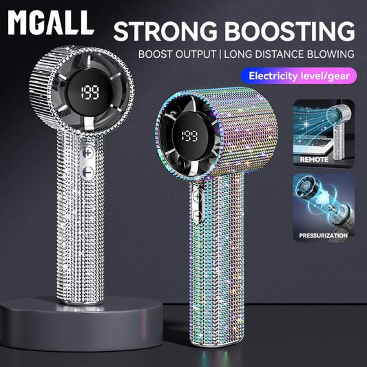 🔥S5 Full Diamond Luxury Craftsmanship Portable Handheld Turbo Fan