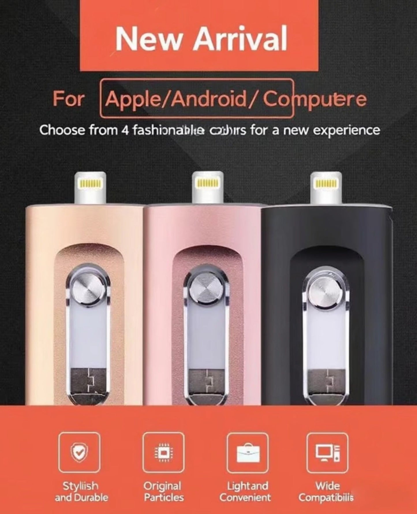 ⚡3-in-1 Flash Drive for Android Phone/PC and More