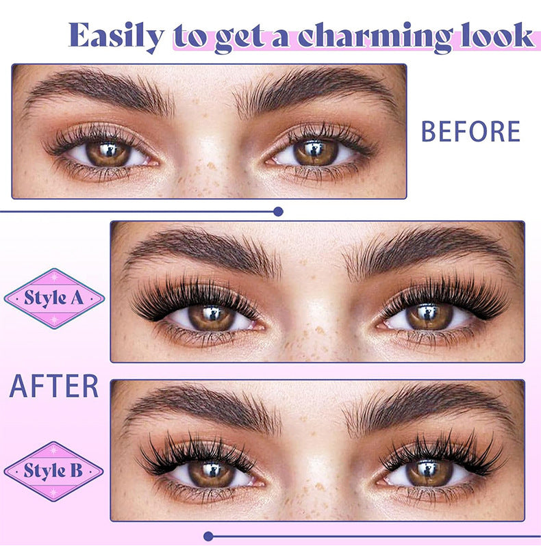 🎁Natural Magnetic 3D False Eyelashes Set