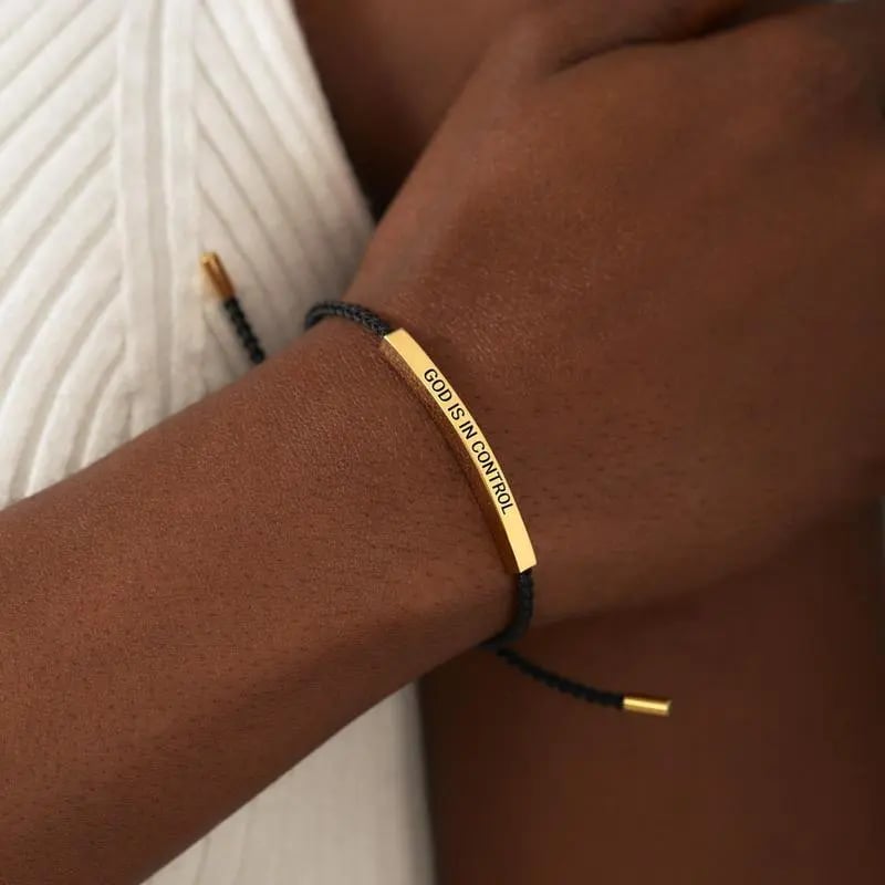 Inspire Bracelet 🙏GOD IS IN CONTROL🙏 - Elegant Design with Unique Patterns and Letters