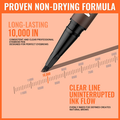 2-in-1 Microblading Eyebrow Pen with Free Square Brush