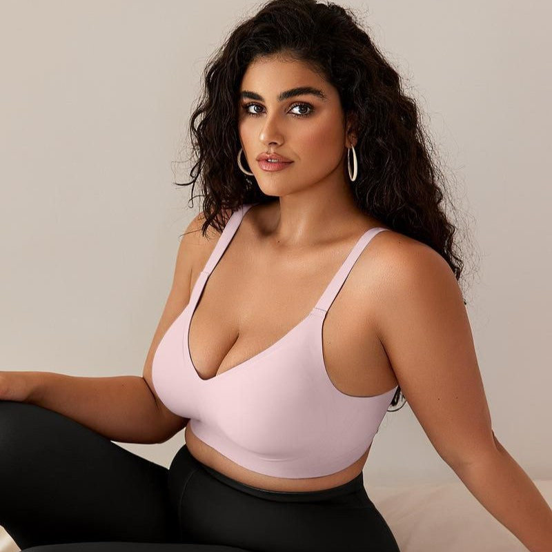 2PCS Seamless Full Cup Bra Without Wire Soft and Comfortable Convertible Bra