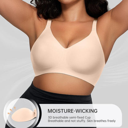 2PCS Seamless Full Cup Bra Without Wire Soft and Comfortable Convertible Bra