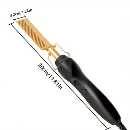 🔥Hot Comb Hair Straightener Electric Copper Comb Portable Travel - Last Day 60% OFF