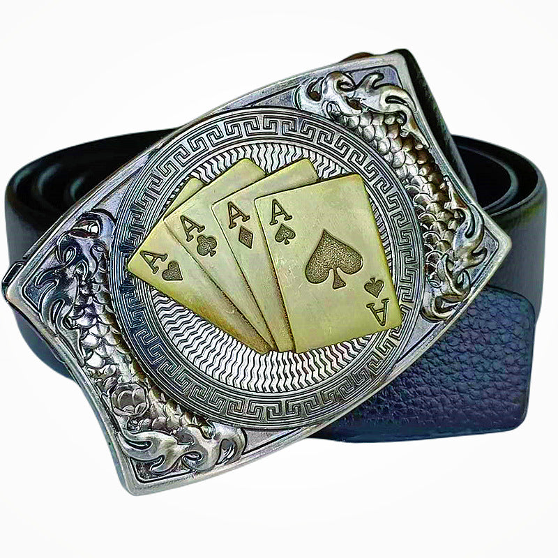 🔥🔥LAST DAY: 50% off Western Fashion Belts Made of Genuine Leather with Knife-Daisy Buttons