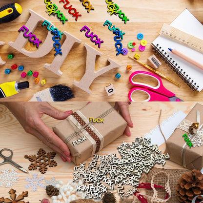 Wooden Hollow Letters Fuck Prank Gift