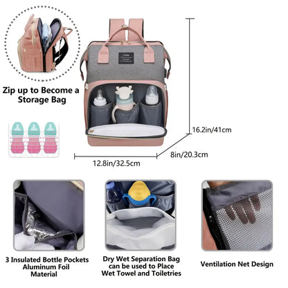 🍼The Ultimate Bed Diaper Bag for Modern Parents🎒