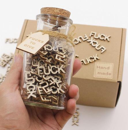 Wooden Hollow Letters Fuck Prank Gift