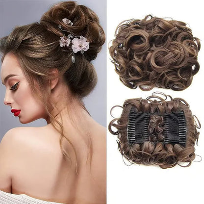 💃Messy Curly Dish Bun✨