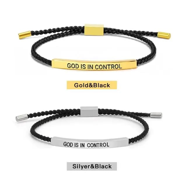 Inspire Bracelet 🙏GOD IS IN CONTROL🙏 - Elegant Design with Unique Patterns and Letters