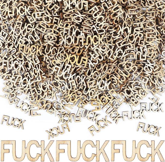 Wooden Hollow Letters Fuck Prank Gift