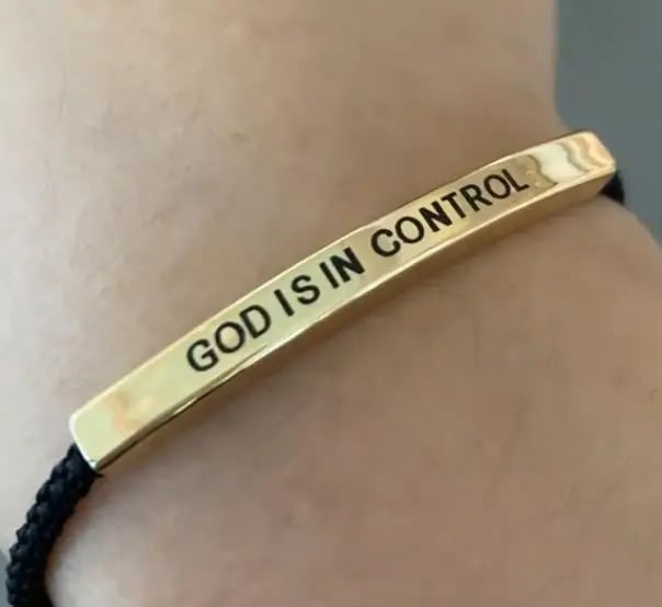 Inspire Bracelet 🙏GOD IS IN CONTROL🙏 - Elegant Design with Unique Patterns and Letters