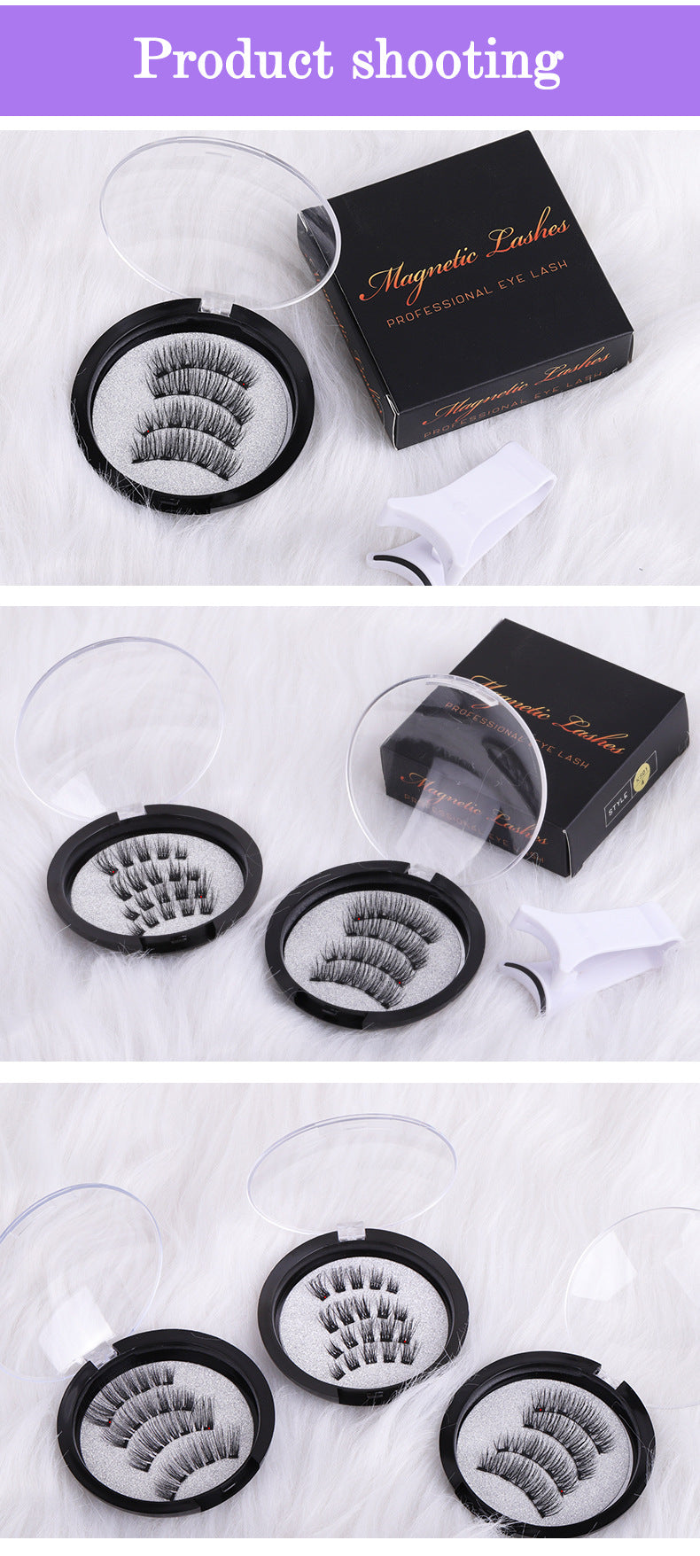 🎁Natural Magnetic 3D False Eyelashes Set