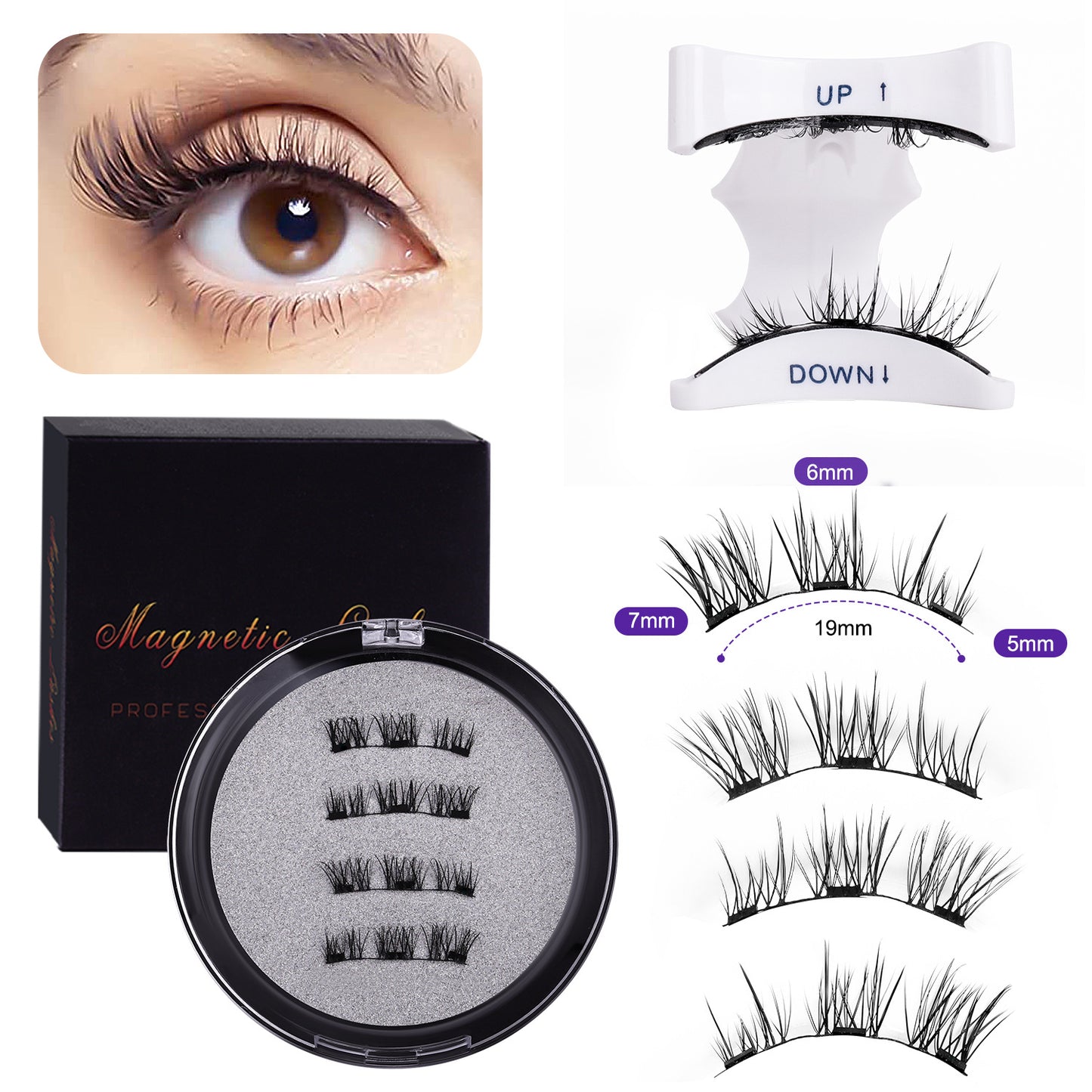 🎁Natural Magnetic 3D False Eyelashes Set