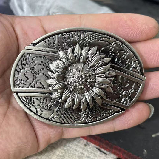 🔥🔥LAST DAY: 50% off Western Fashion Belts Made of Genuine Leather with Knife-Daisy Buttons