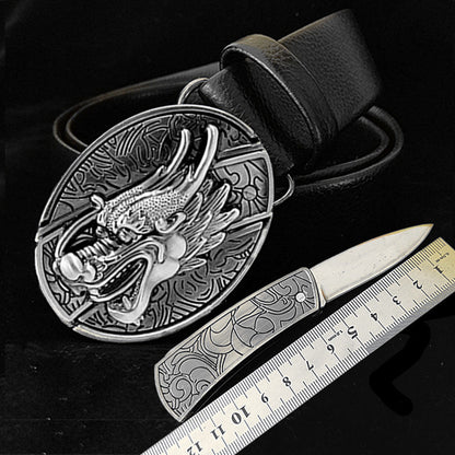 🔥🔥LAST DAY: 50% off Western Fashion Belts Made of Genuine Leather with Knife-Daisy Buttons
