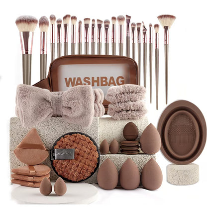 💝42 Pcs pink makeup tool set🎀One-click makeup application solves all makeup problems💄💖