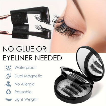 🎁Natural Magnetic 3D False Eyelashes Set