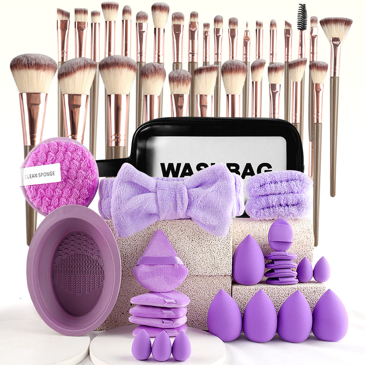 💝42 Pcs pink makeup tool set🎀One-click makeup application solves all makeup problems💄💖