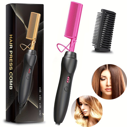 🔥Hot Comb Hair Straightener Electric Copper Comb Portable Travel - Last Day 60% OFF