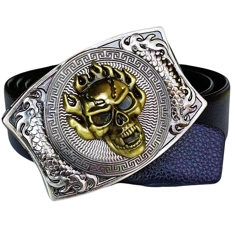 🔥🔥LAST DAY: 50% off Western Fashion Belts Made of Genuine Leather with Knife-Daisy Buttons
