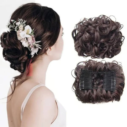 💃Messy Curly Dish Bun✨