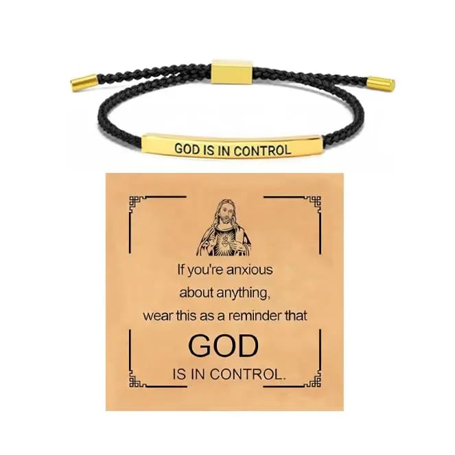 Inspire Bracelet 🙏GOD IS IN CONTROL🙏 - Elegant Design with Unique Patterns and Letters
