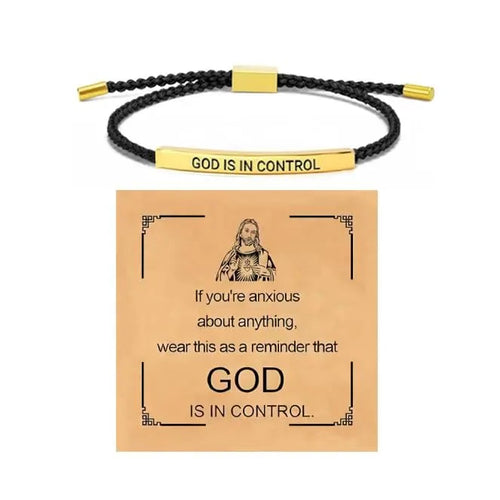 Inspire Bracelet 🙏GOD IS IN CONTROL🙏 - Elegant Design with Unique Patterns and Letters