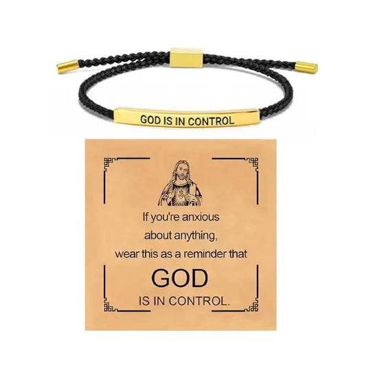 Inspire Bracelet 🙏GOD IS IN CONTROL🙏 - Elegant Design with Unique Patterns and Letters