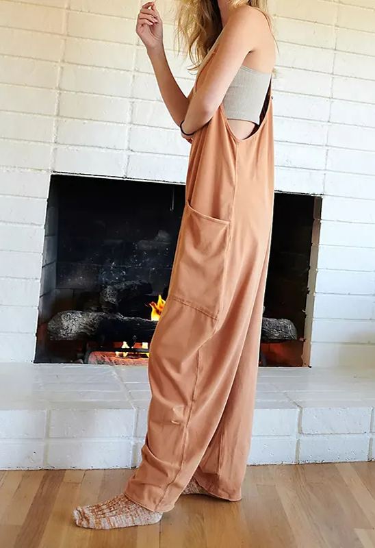 New Wide Leg Jumpsuit with Pockets